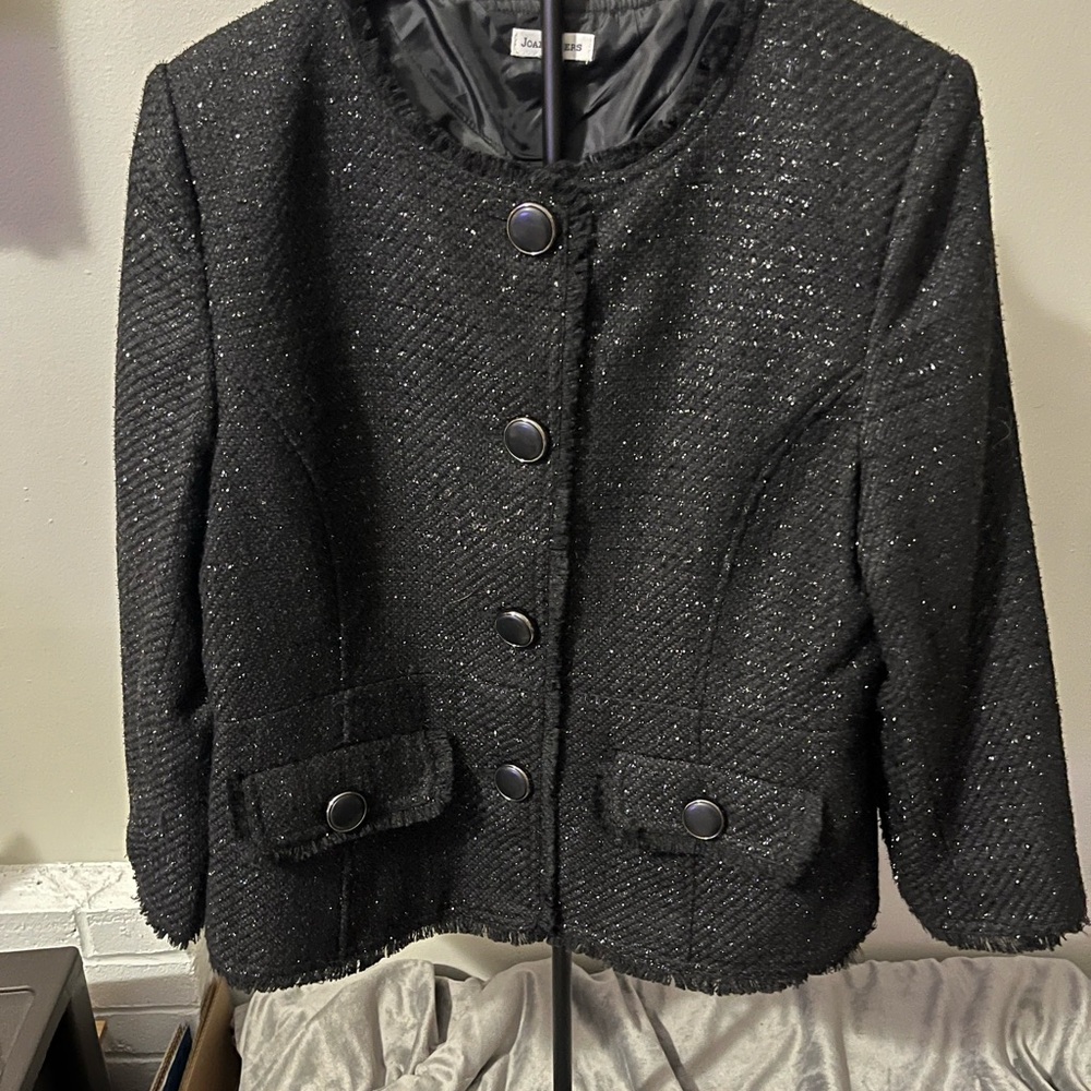 Joan Rivers Black Textured Blazer